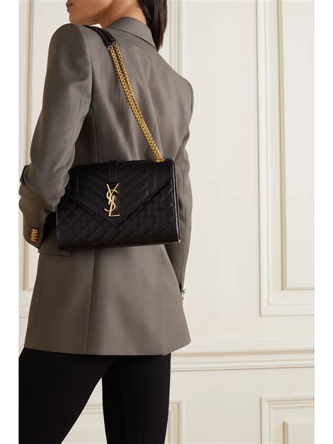 ysl envelope medium bag black|ysl large envelope bag.